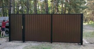 Купить распашные ворота из профнастила Рассказово, цена от 2693 руб.